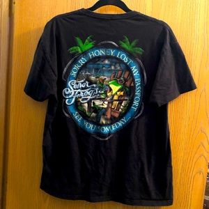 Senor Frogs Isla Mujeres beach T-shirt souvenir palm tree